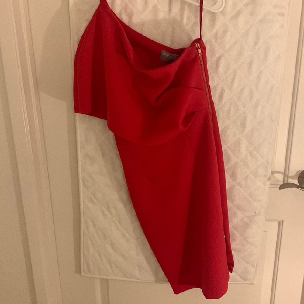 MIDI red cocktail dress